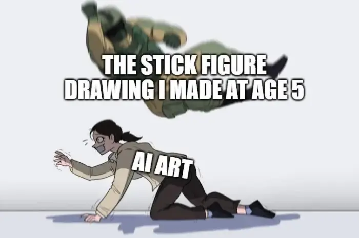 Poorly made human art >>>>>> soulless images
