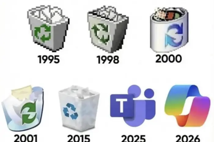 The evolution of the trash icon for windows