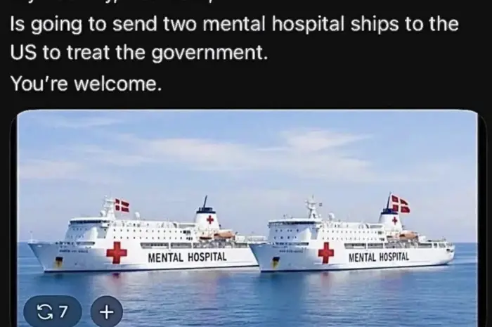 USA sends hospital ship to Greenland — we say thanks and send a gift back.