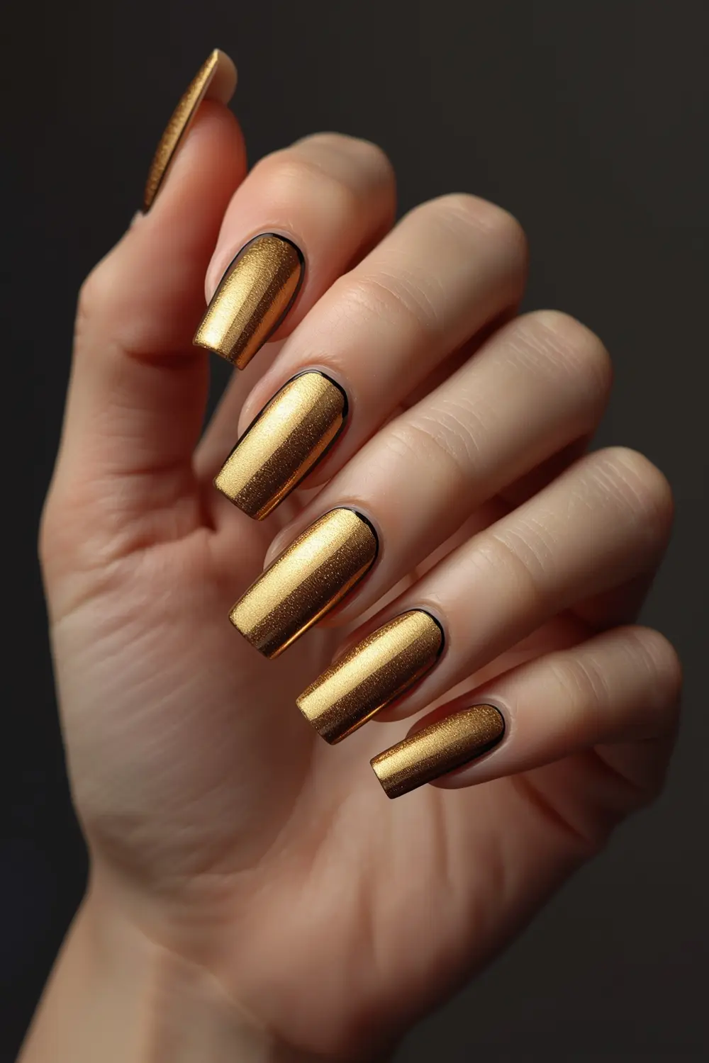 10. Full-Coverage Liquid Gold Chrome with Edge Detail