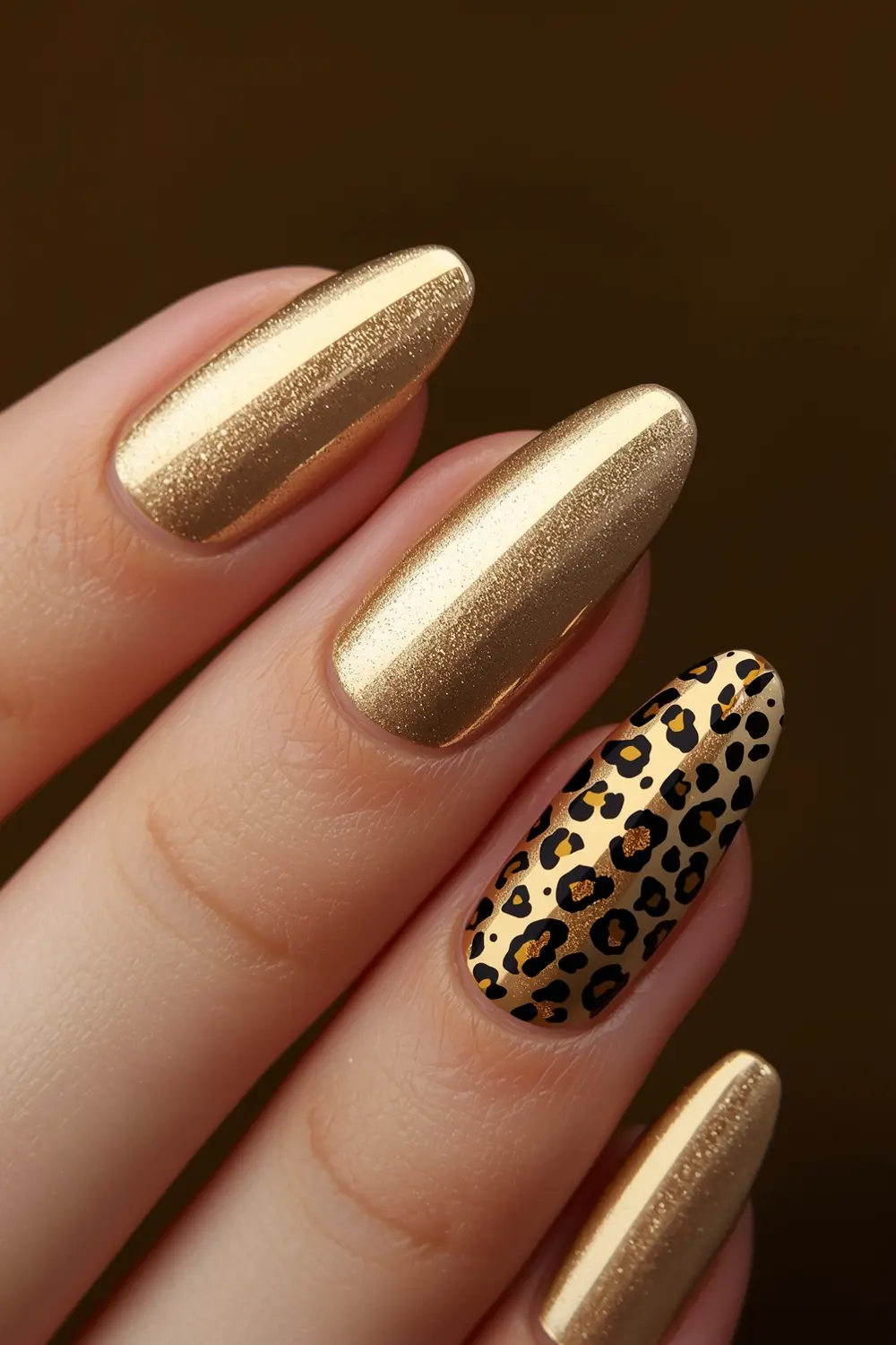 10. Gold Chrome Animal Print Accent