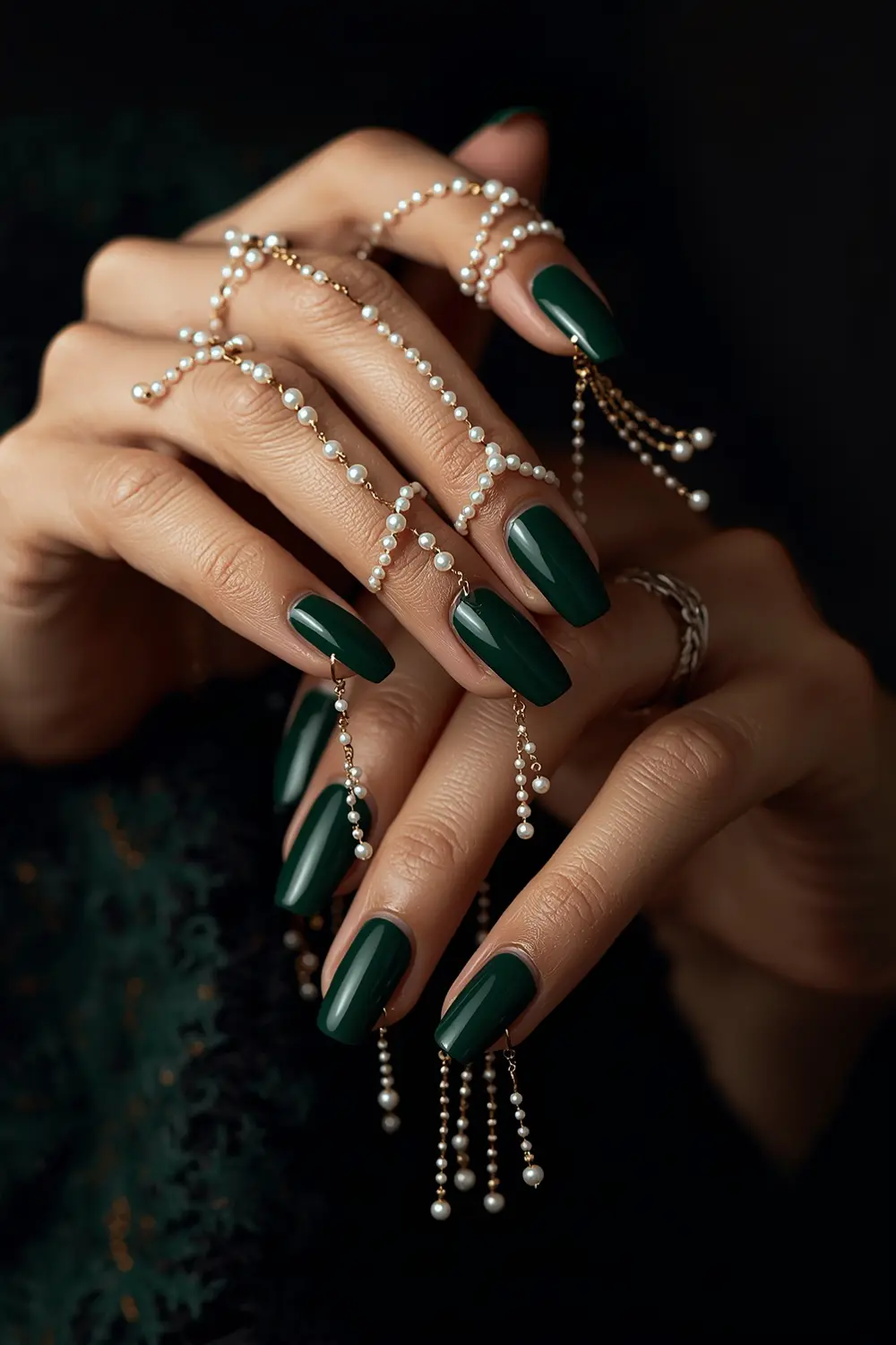 10. Kinetic Gold: Swinging Charm & Bead Fringes