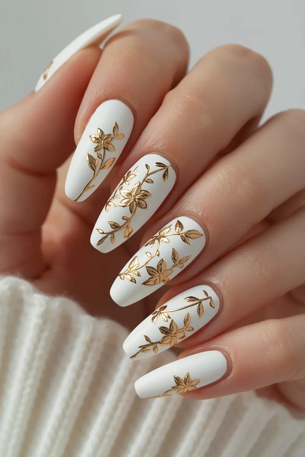 10. Metallic Floral Embellishment