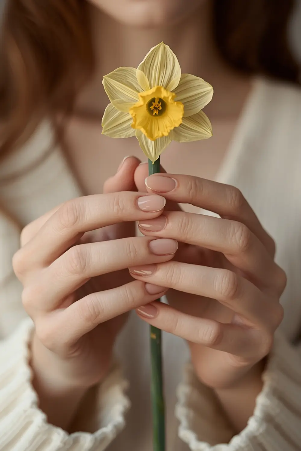 10. Minimalist Line Art Daffodils