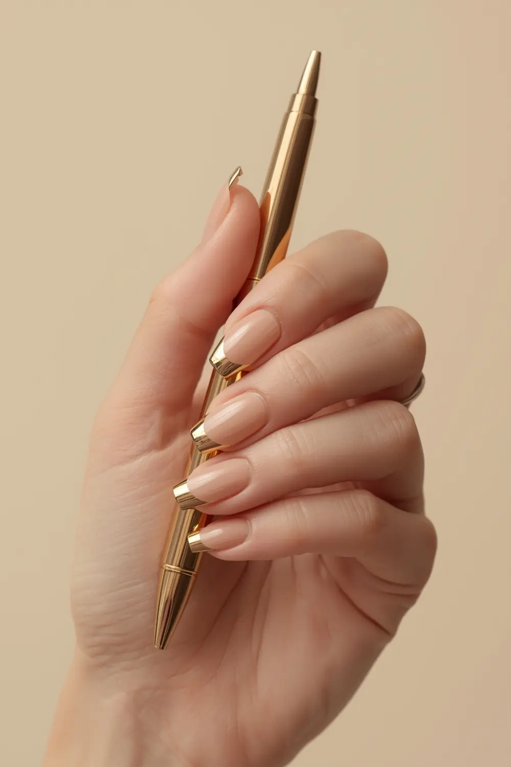 2. Chrome French Tip with a Twist