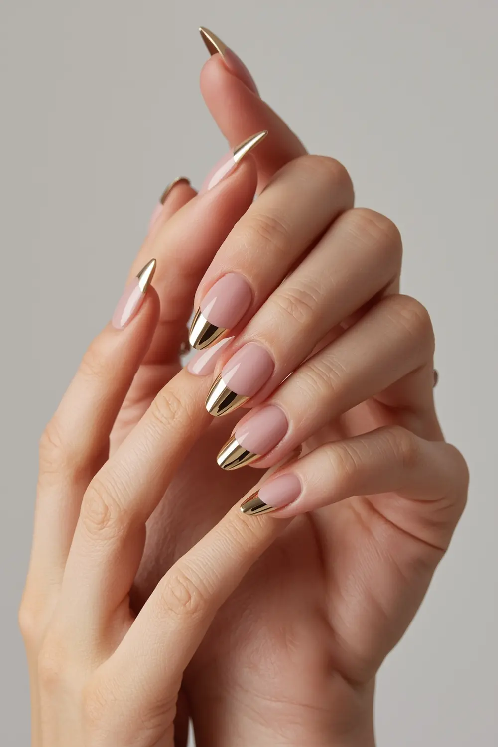 2. Chrome-Tipped French Ombré