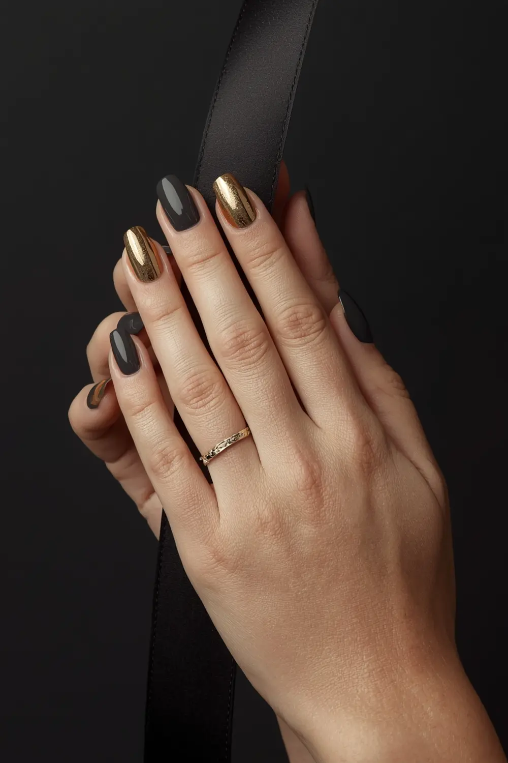 2. Smoky Gold Chrome Ombré