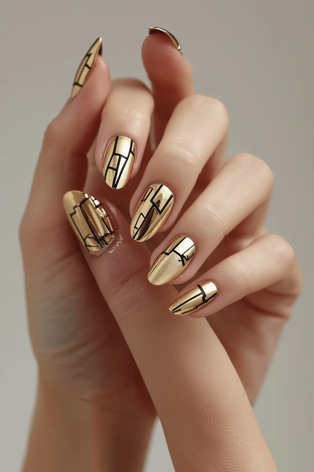 3. Geometric Glitch in Gold