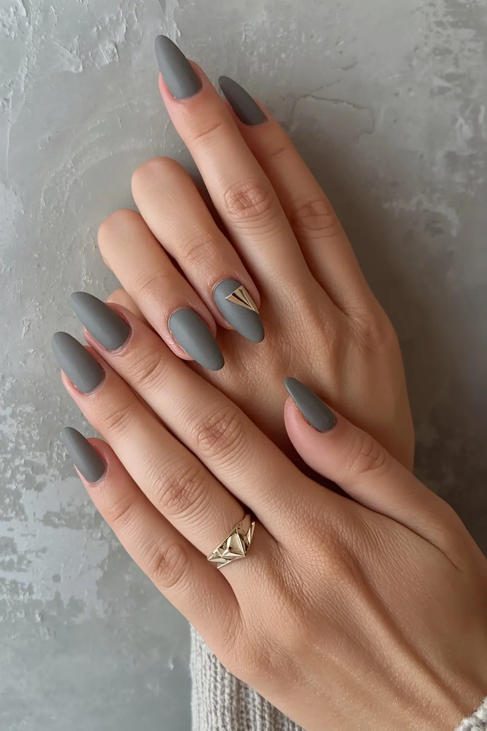 3. Geometric Gold Foil Accents