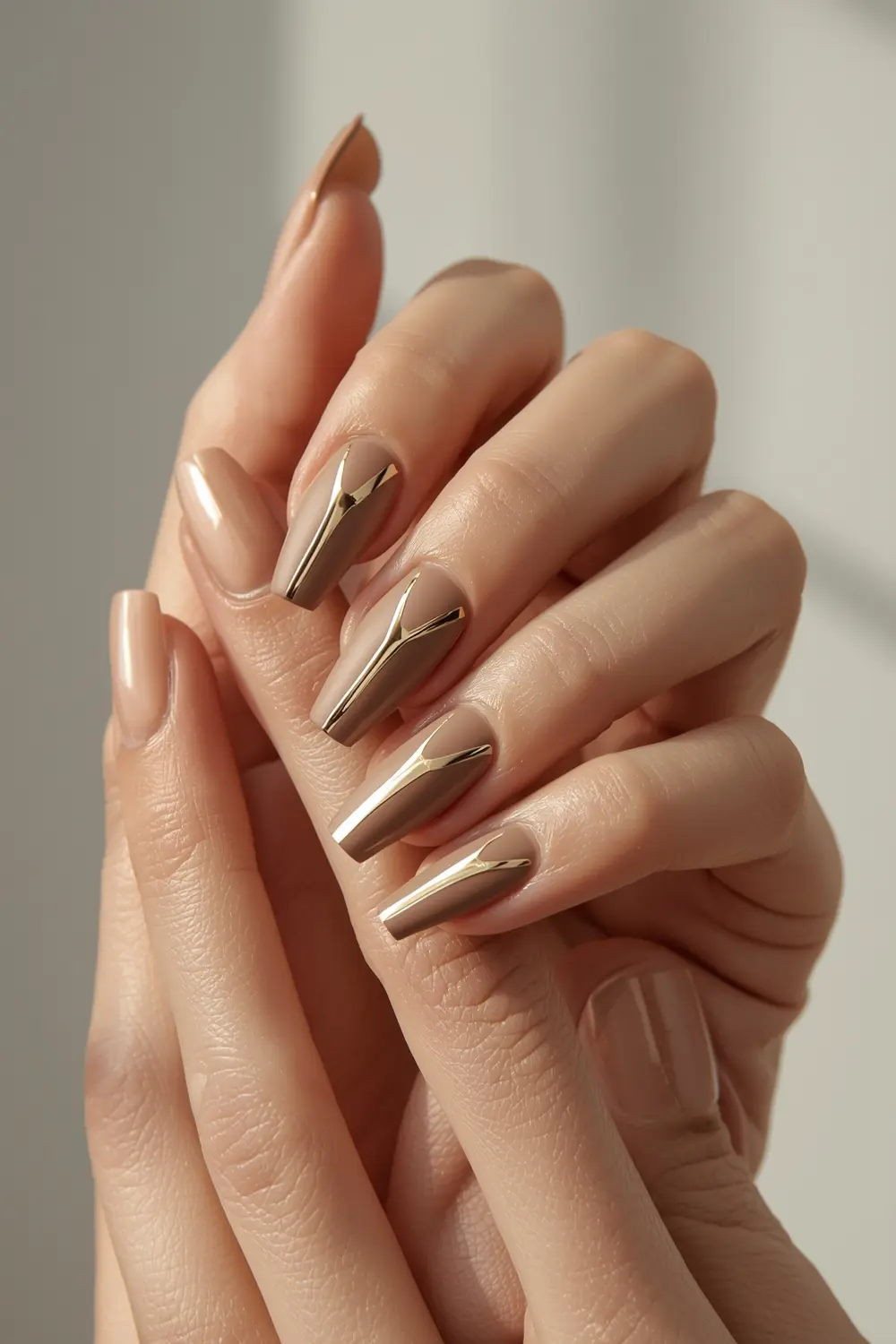 3. Geometric Gold Foil Inlays