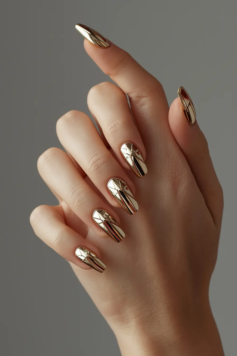 3. Geometric Gold Negative Space
