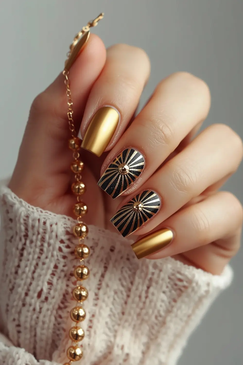 4. Art Deco Sunburst Accent