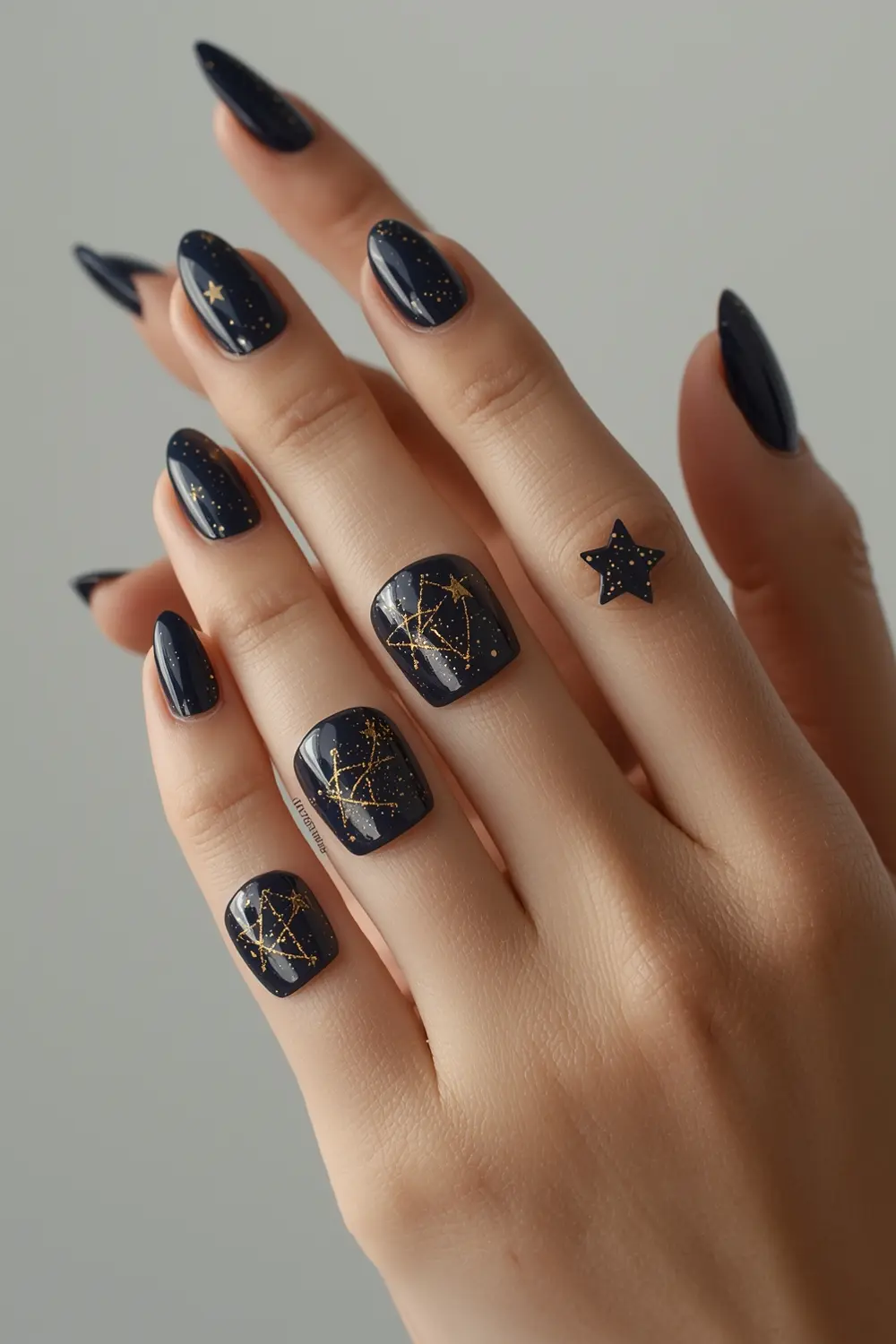 4. Celestial Gold Chrome Constellations