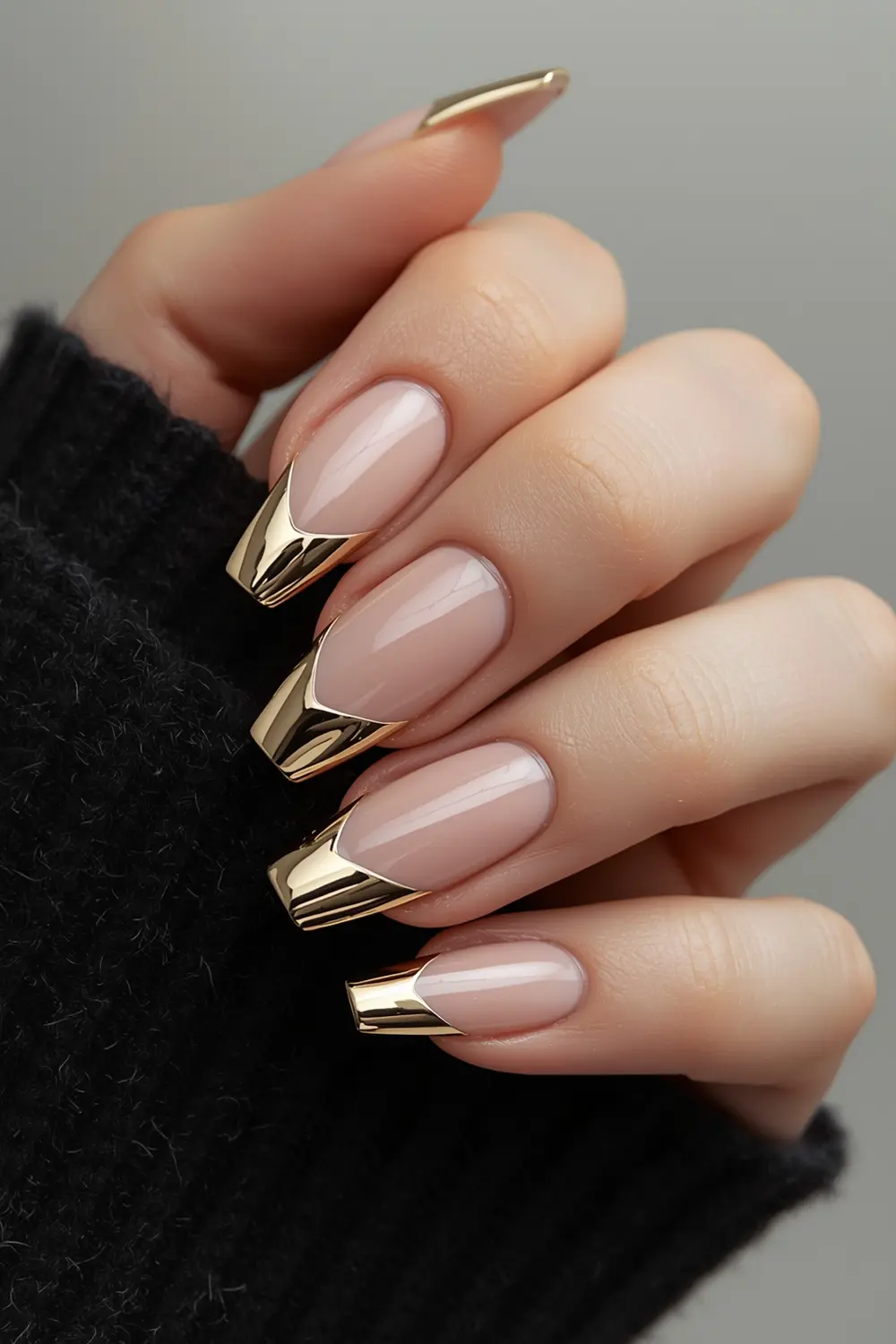4. Chrome French Tip Reinvented