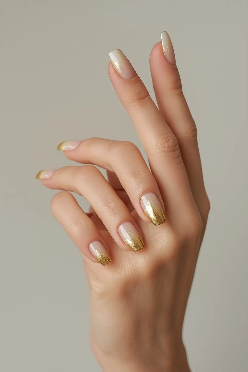 4. Gold Chrome French Ombré