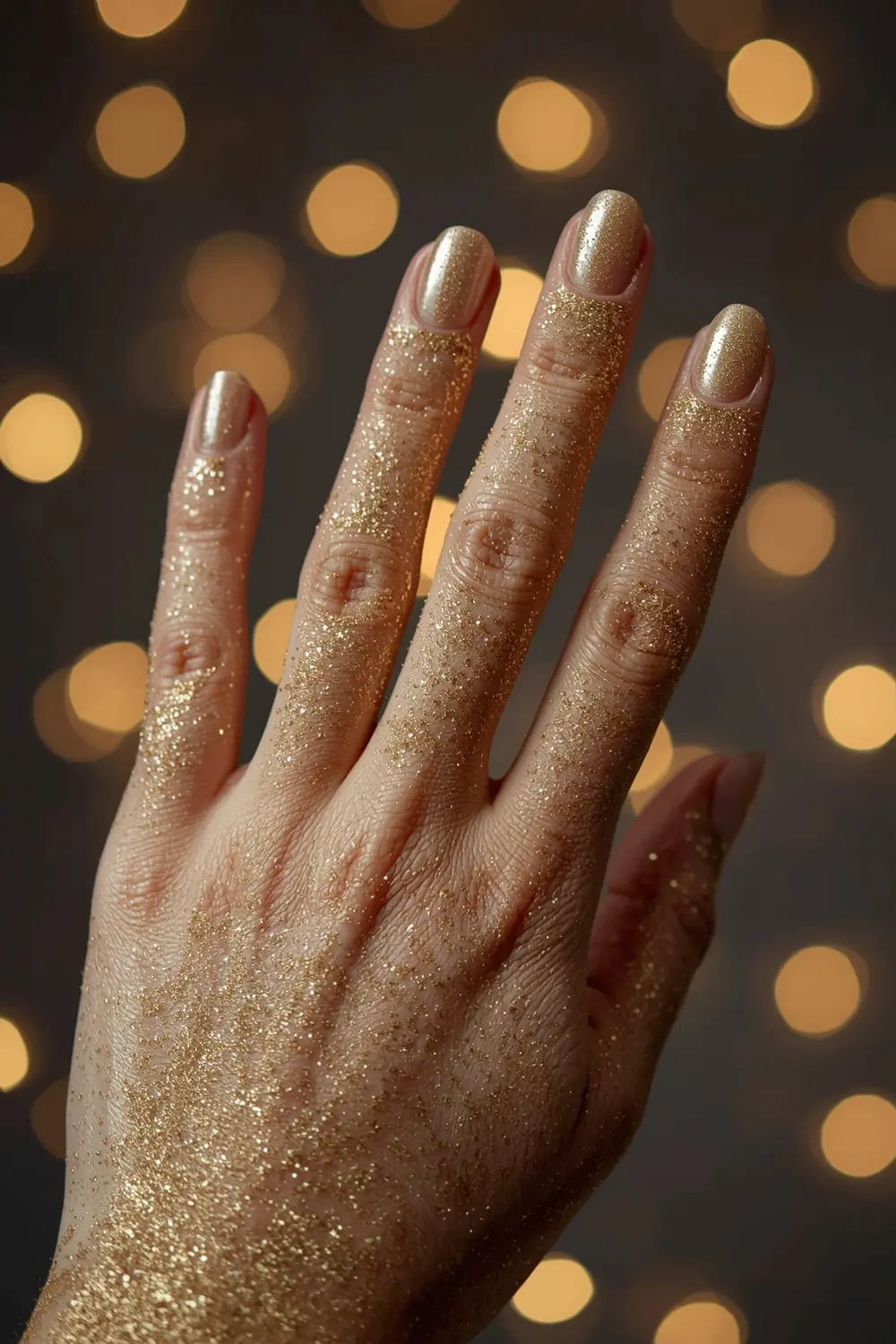 4. Gold Chrome Glitter Bomb