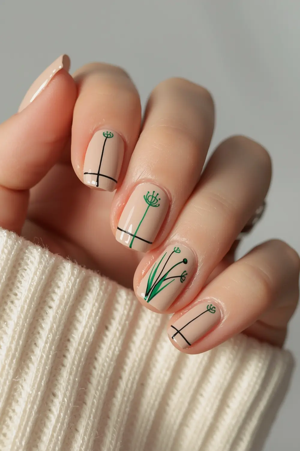 4. Graphic Green Sprouts