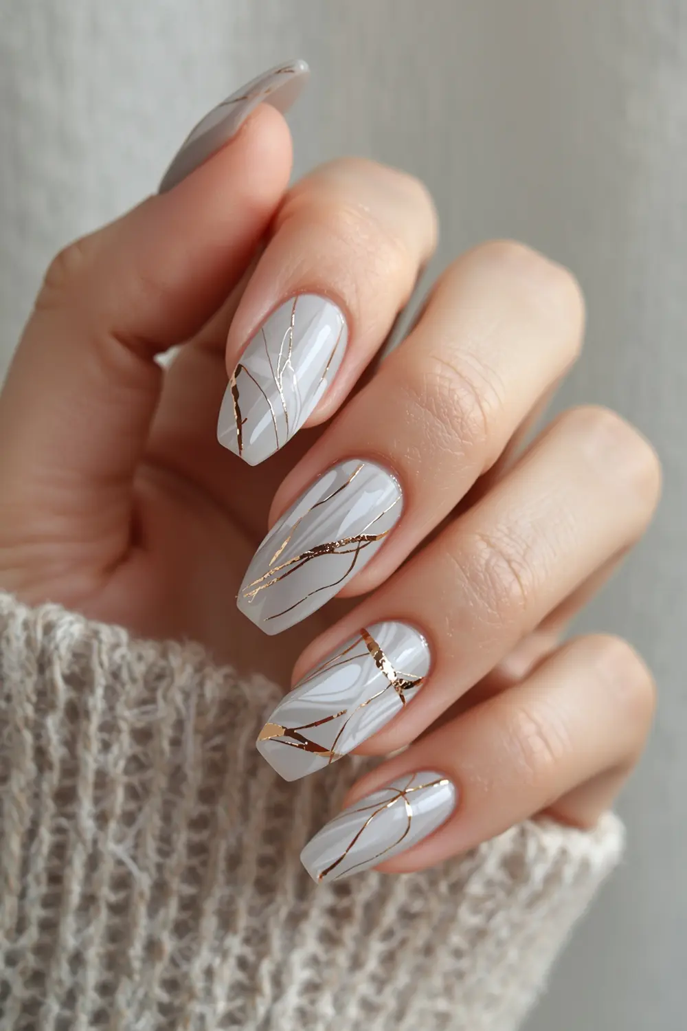 4. Milky Way Marble with Gold Chrome Veins