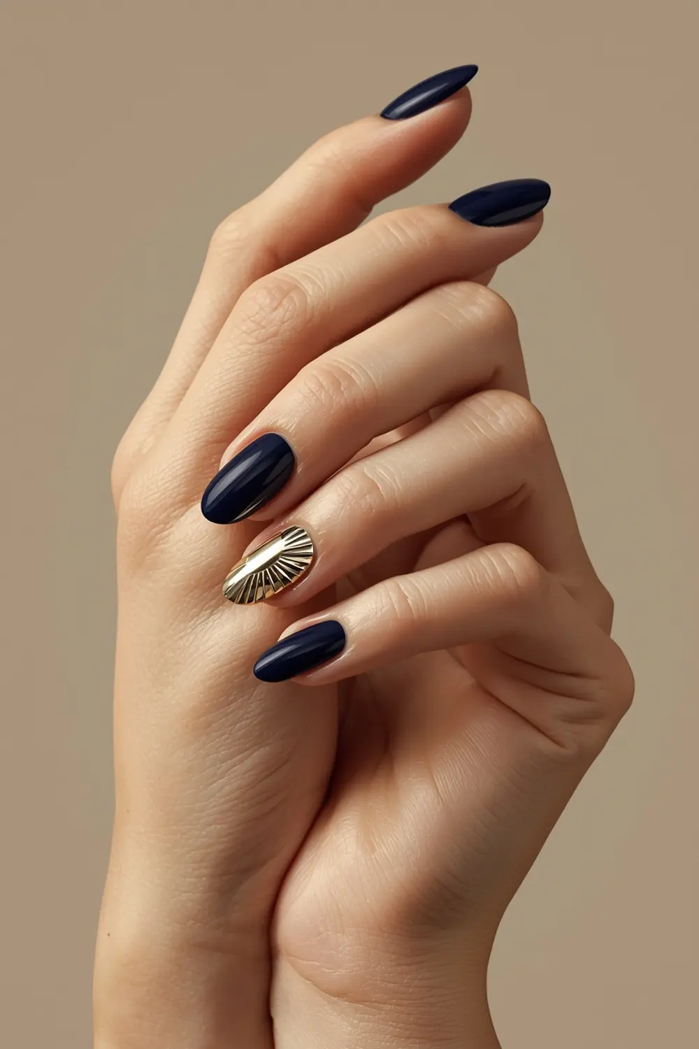 5. Art Deco Gold Chrome Accent