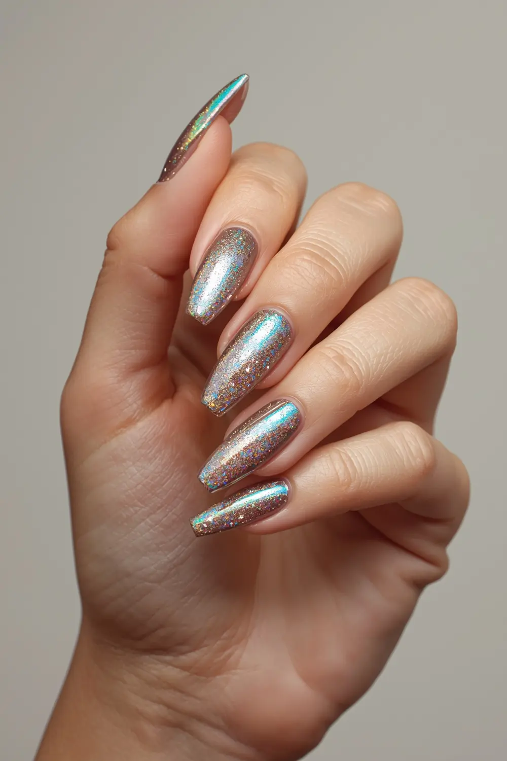 5. Iridescent Flakie Chrome Bed