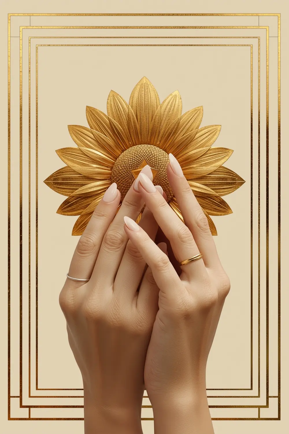 7. Art Deco Sunflower Geometrics