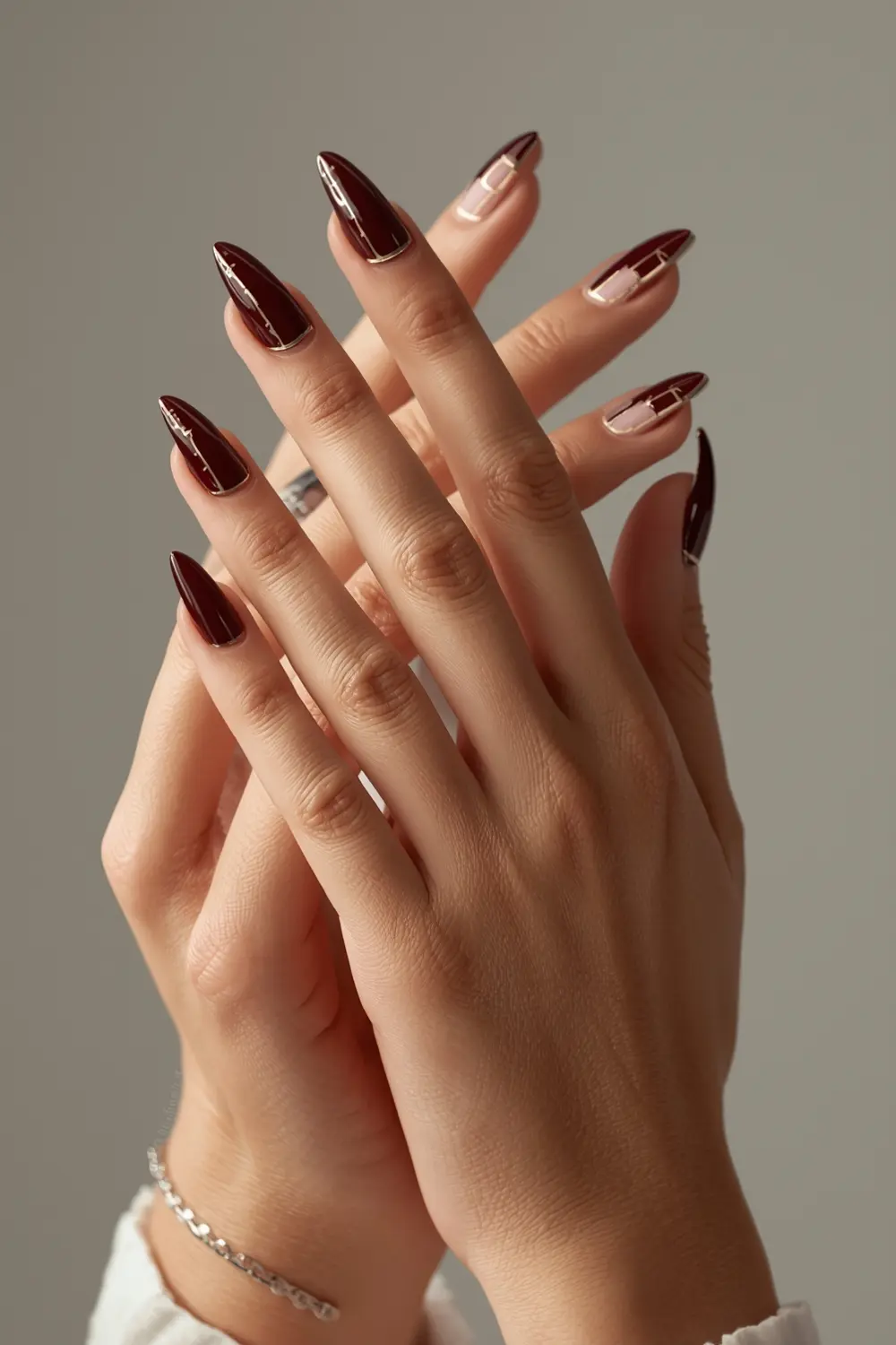 8. Art Deco Chrome Accent Lines