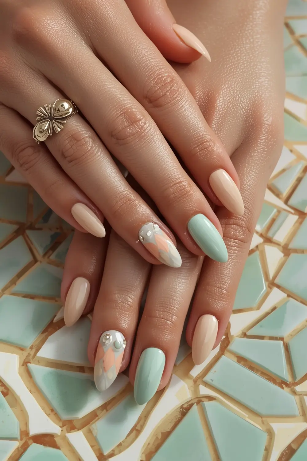 8. Deco-Inspired Geometric Pastels