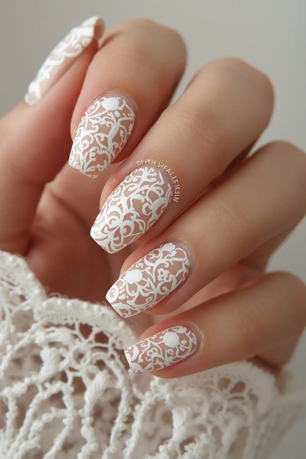 8. Delicate Lace Appliqué Overlay