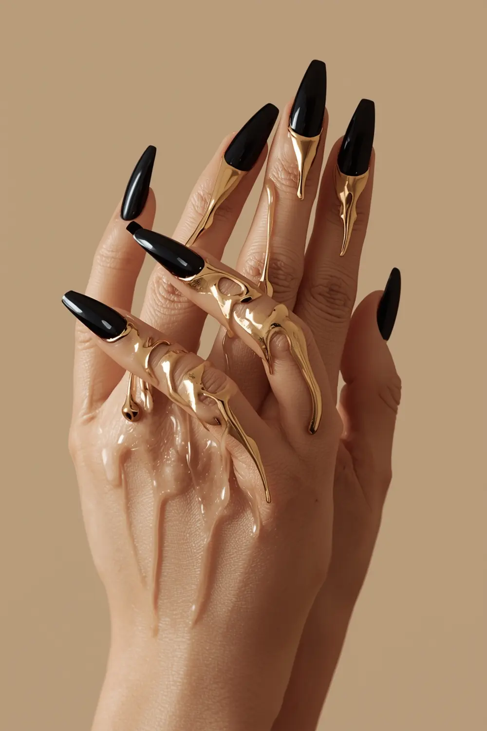 8. Dripping Liquid Gold Chrome