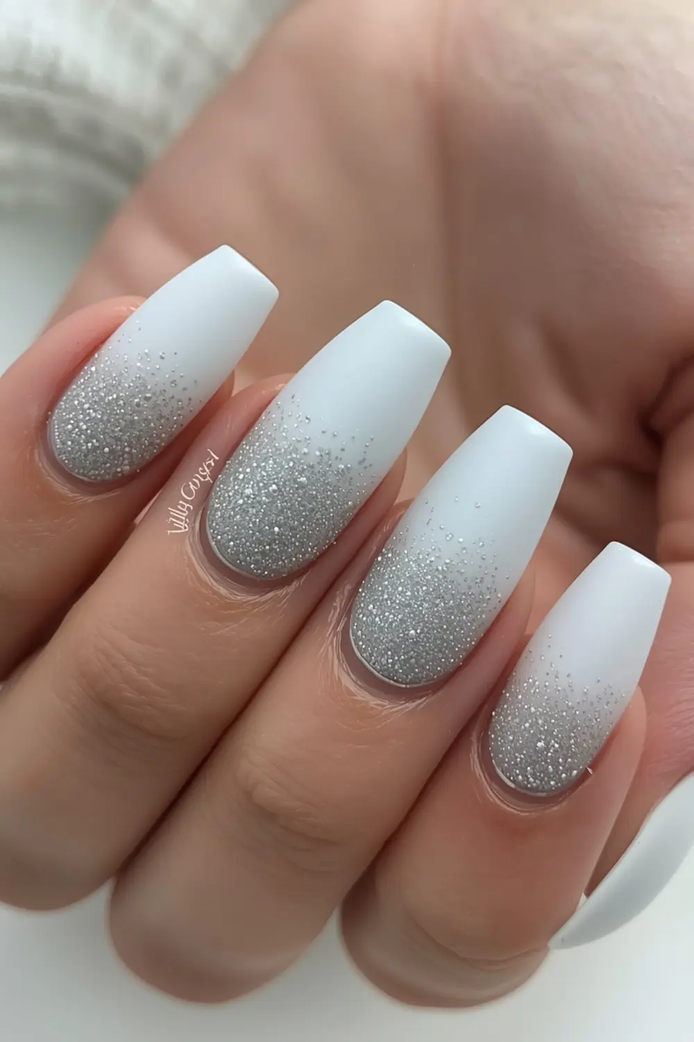 8. Frosted Glass Glitter Ombré