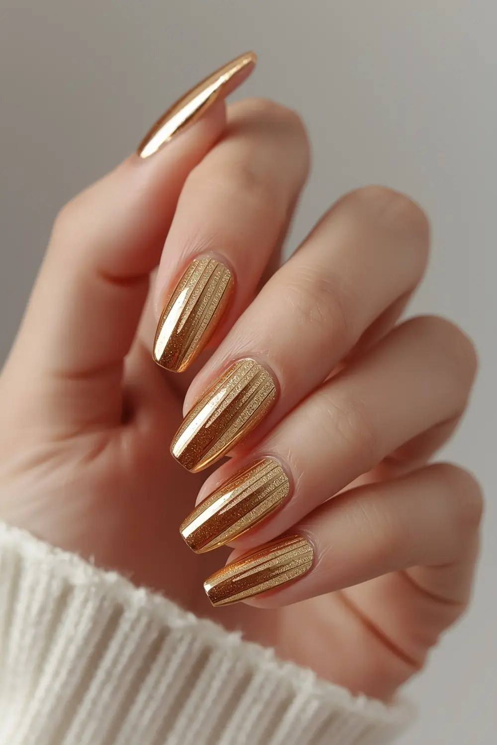 8. Gold Chrome with Matte Velvet Ribbons