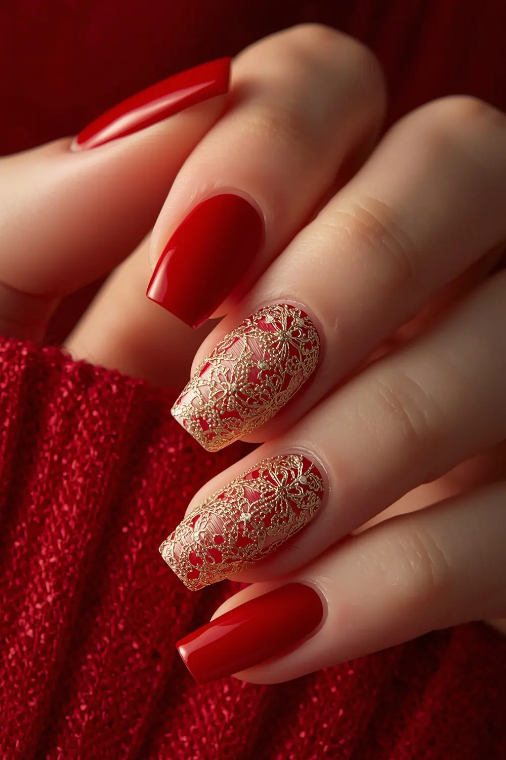 9. Gilded Lace: Delicate Metal Mesh Overlay