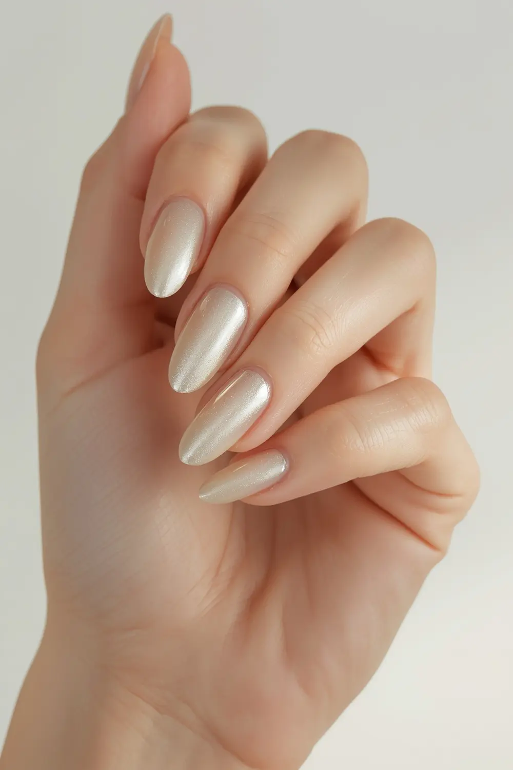 9. Gold Chrome Glazed Donut Nails