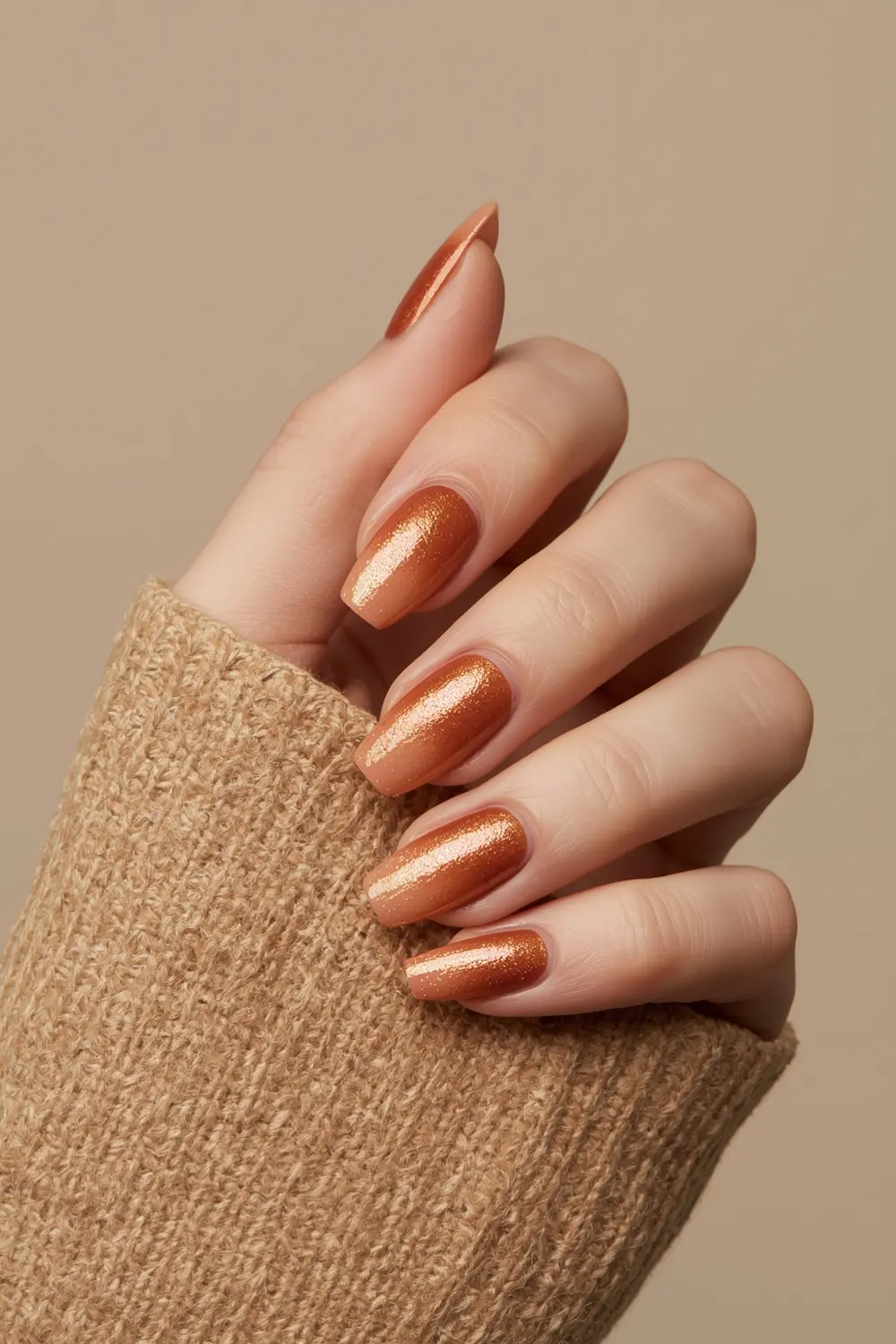 9. Terracotta Sunset with Gold Chrome Gradient