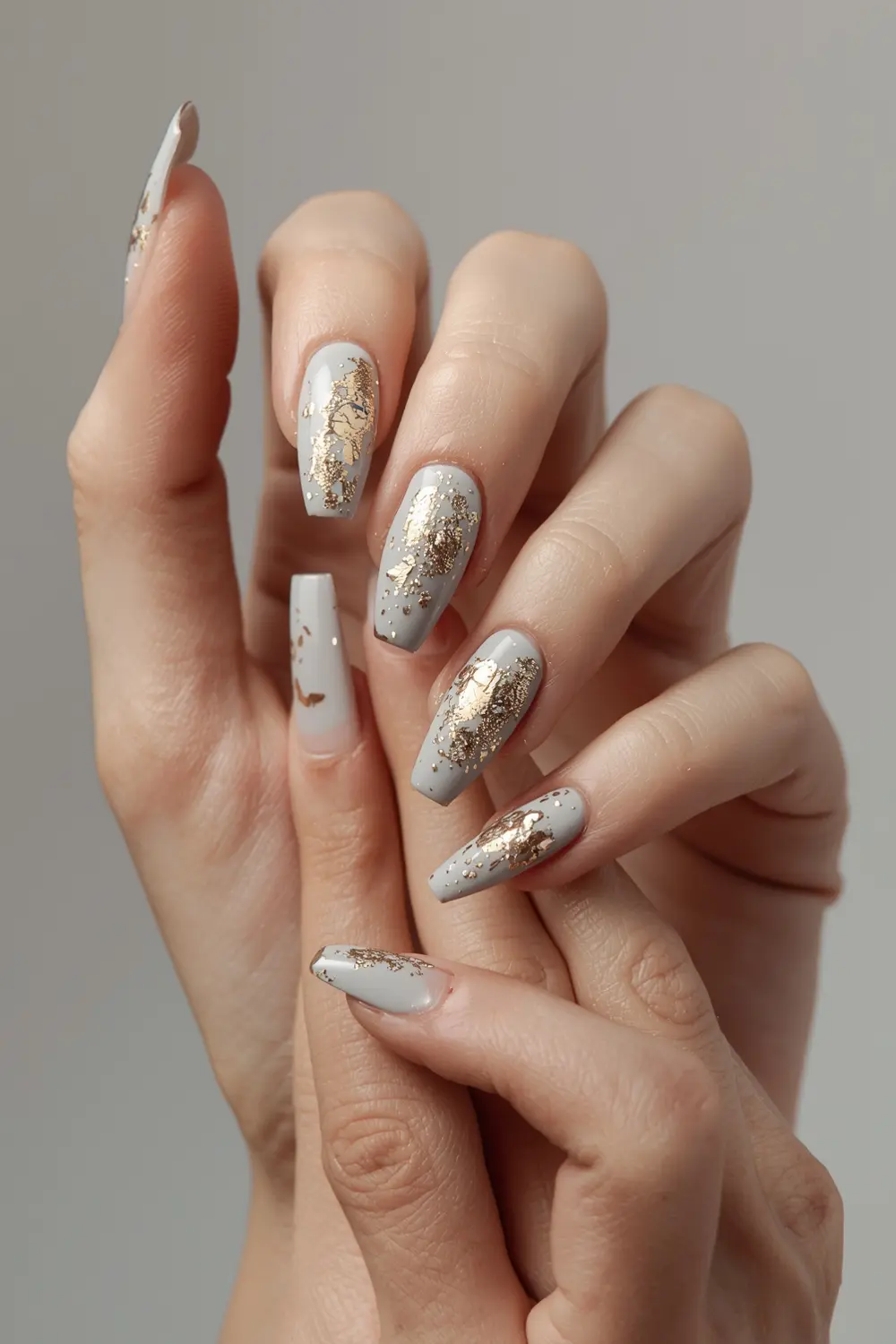 Abstract Chrome Splatter Art