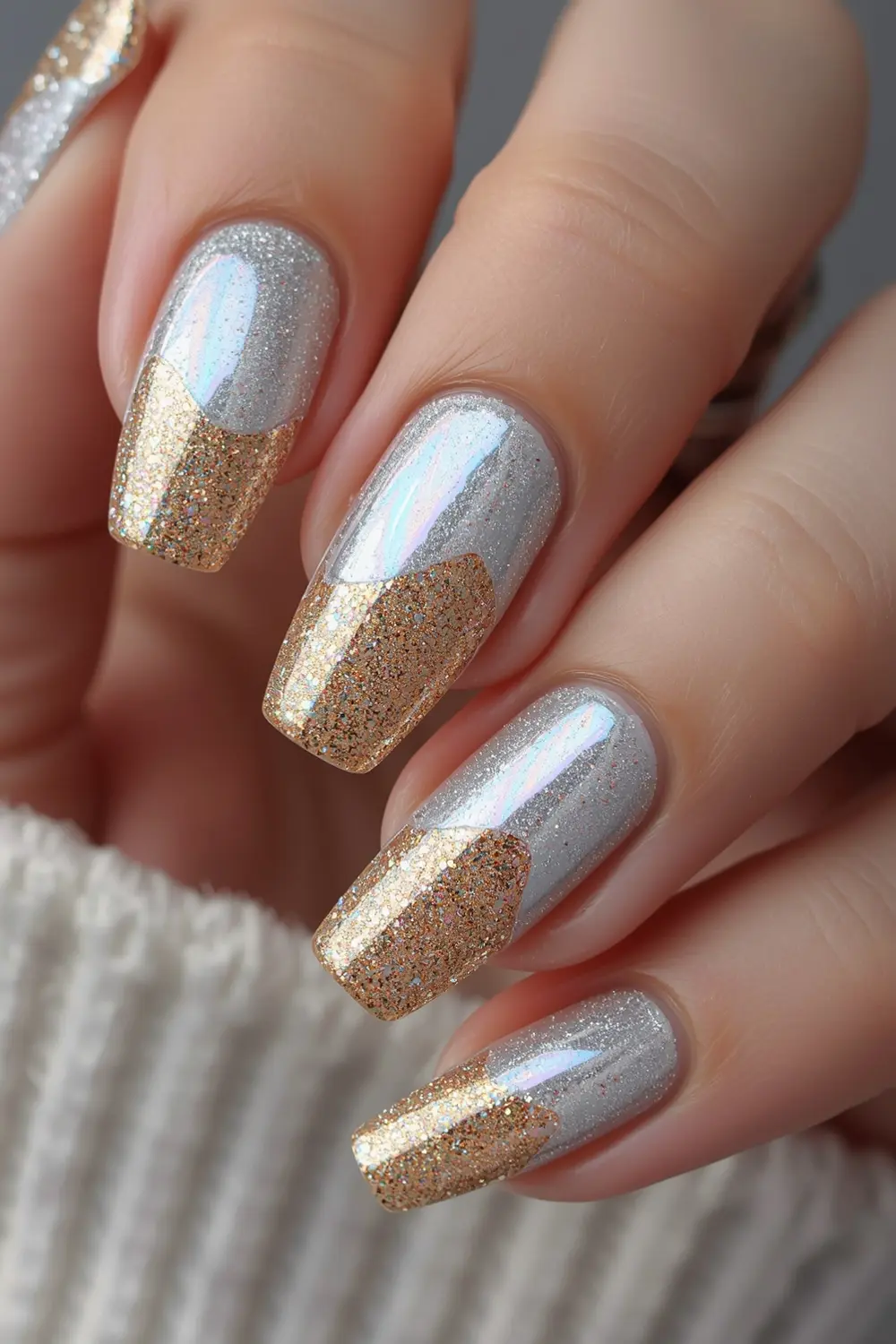 Frosted Glitter & Chrome Sandwich