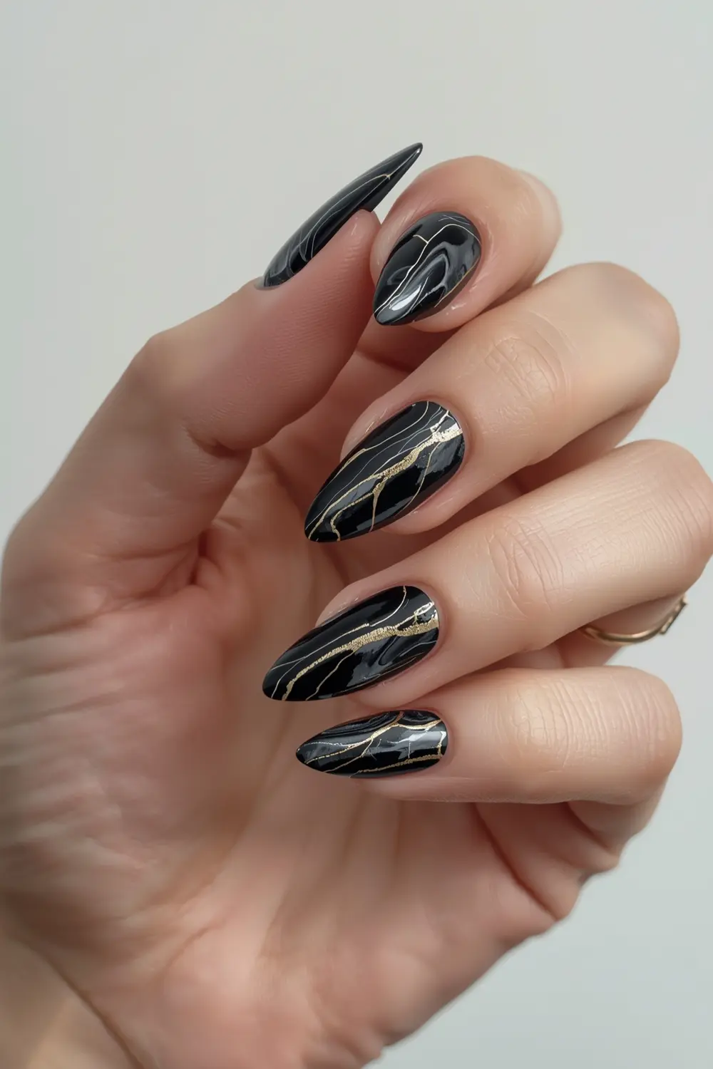 Galactic Marble with Gold Veins