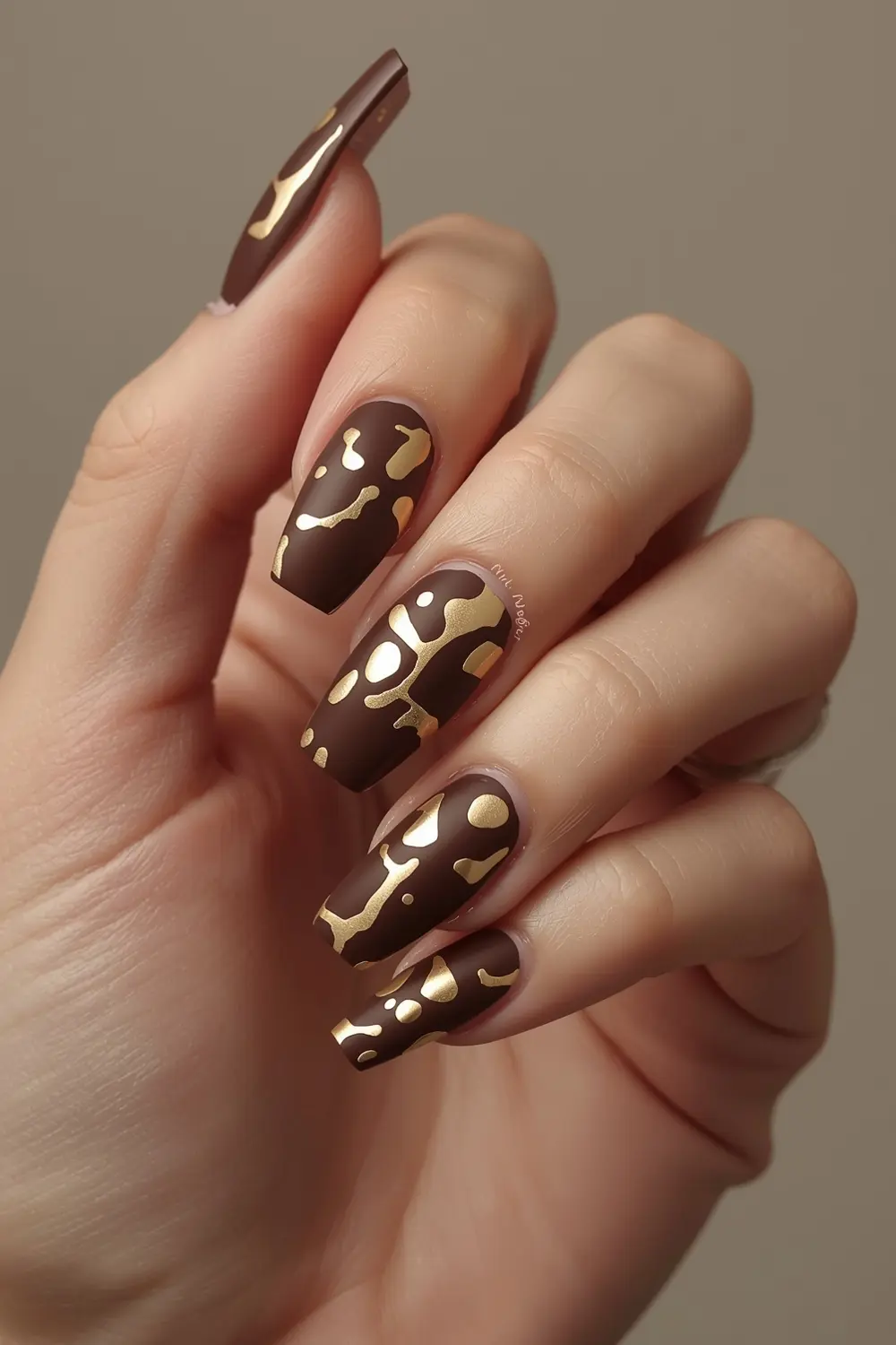 Gold Chrome Animal Print Spots
