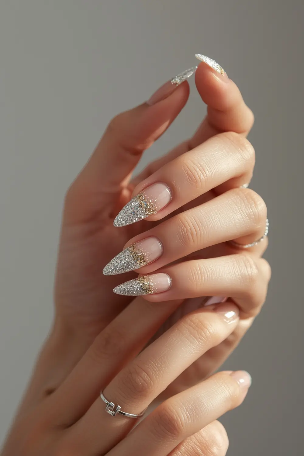 Gold Chrome Glitter Fade