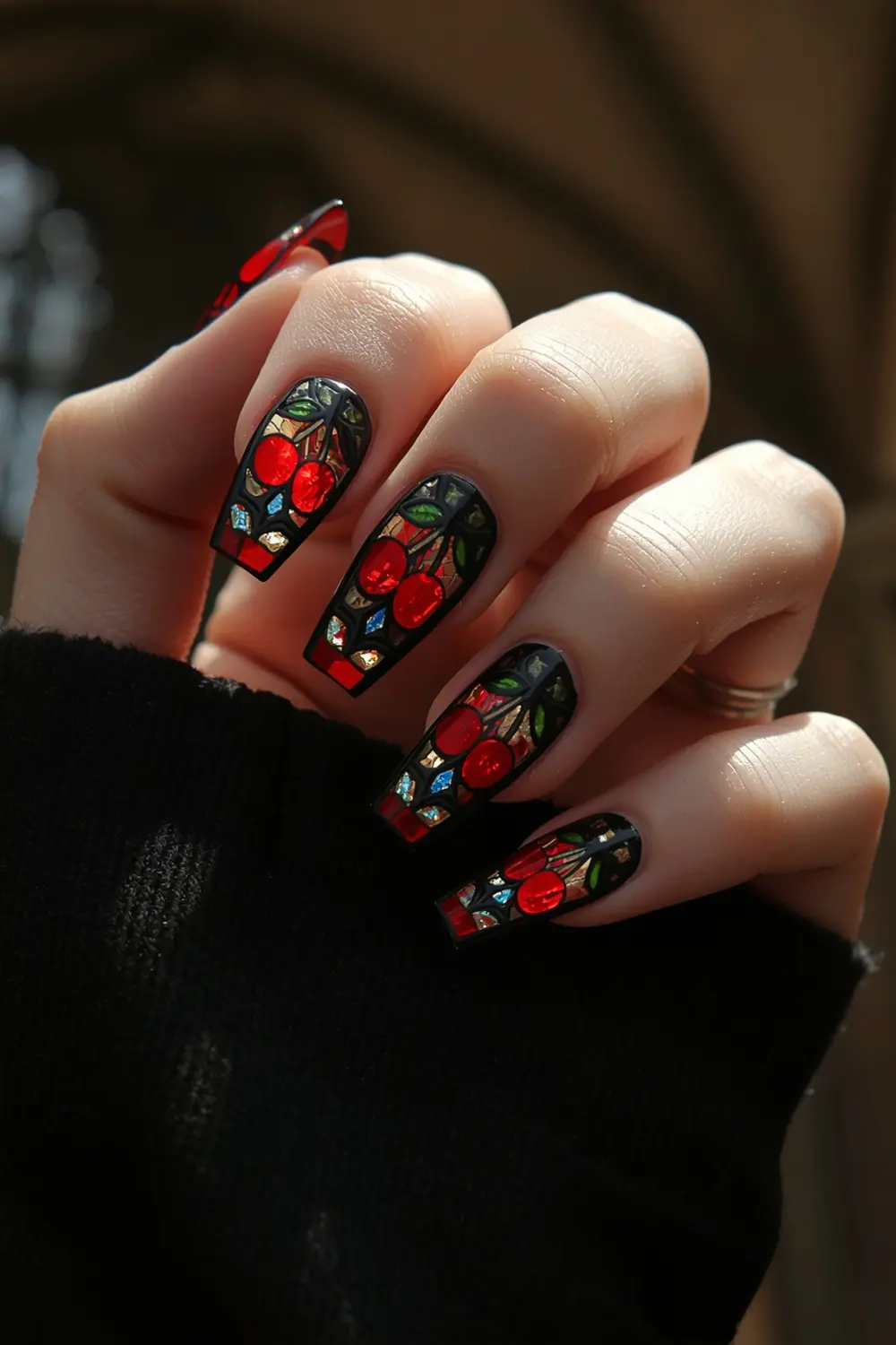 Jewel-Tone Cherry in Stained Glass