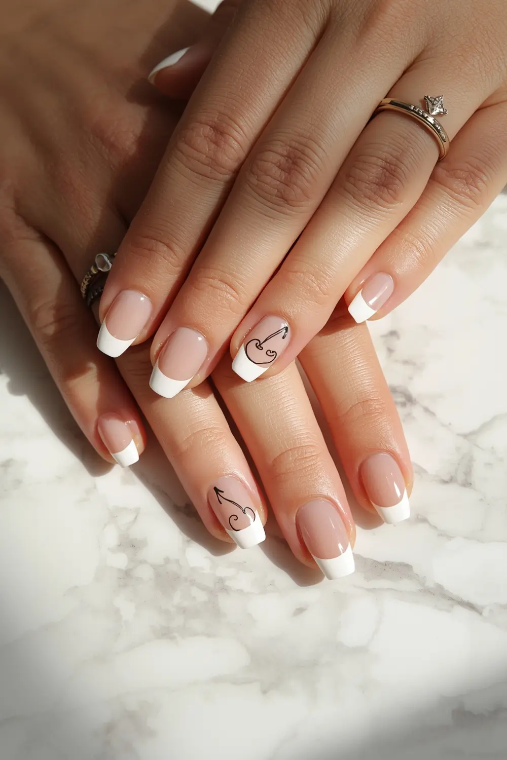 Negative Space Cherry Line Art