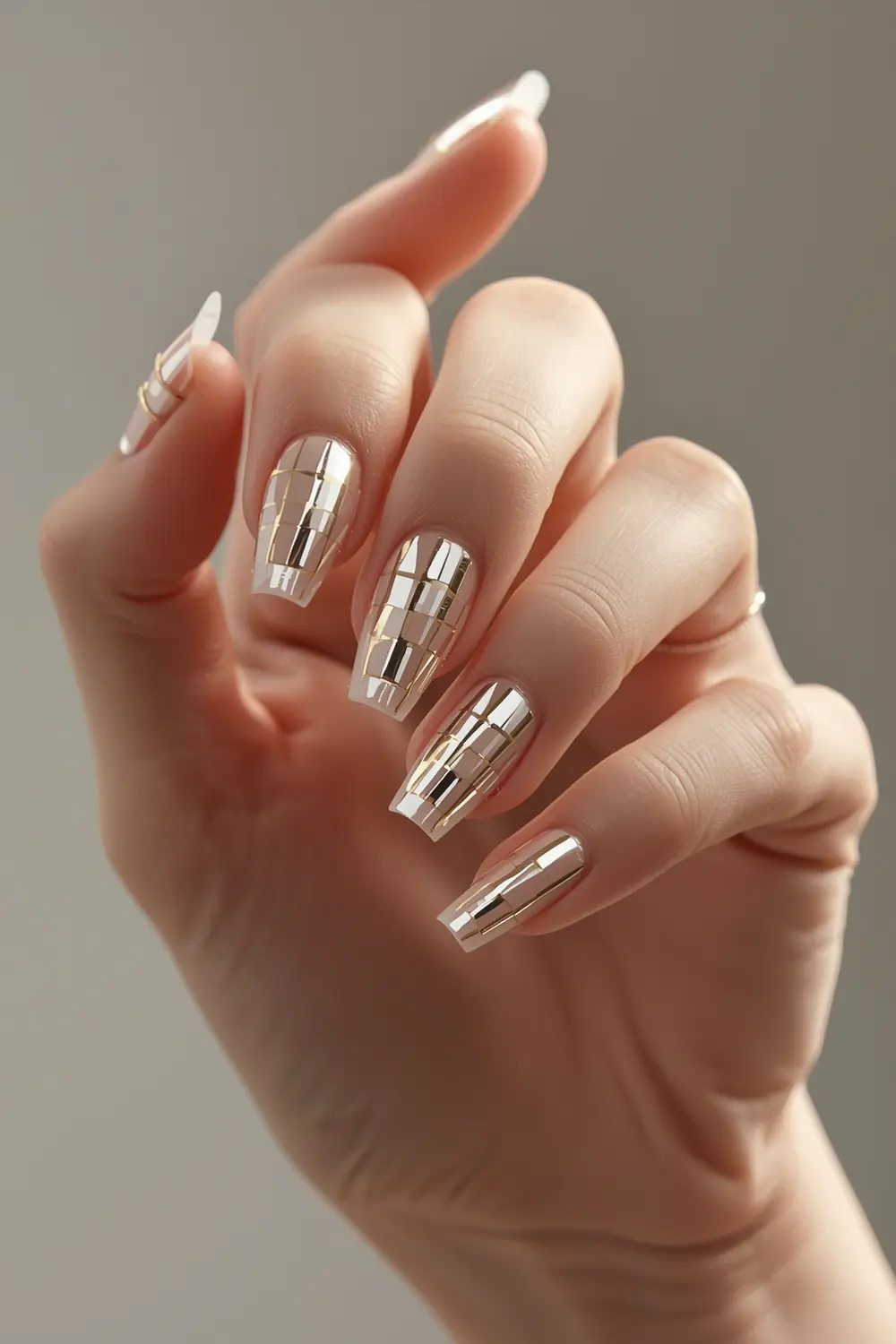 Negative Space Chrome Grid