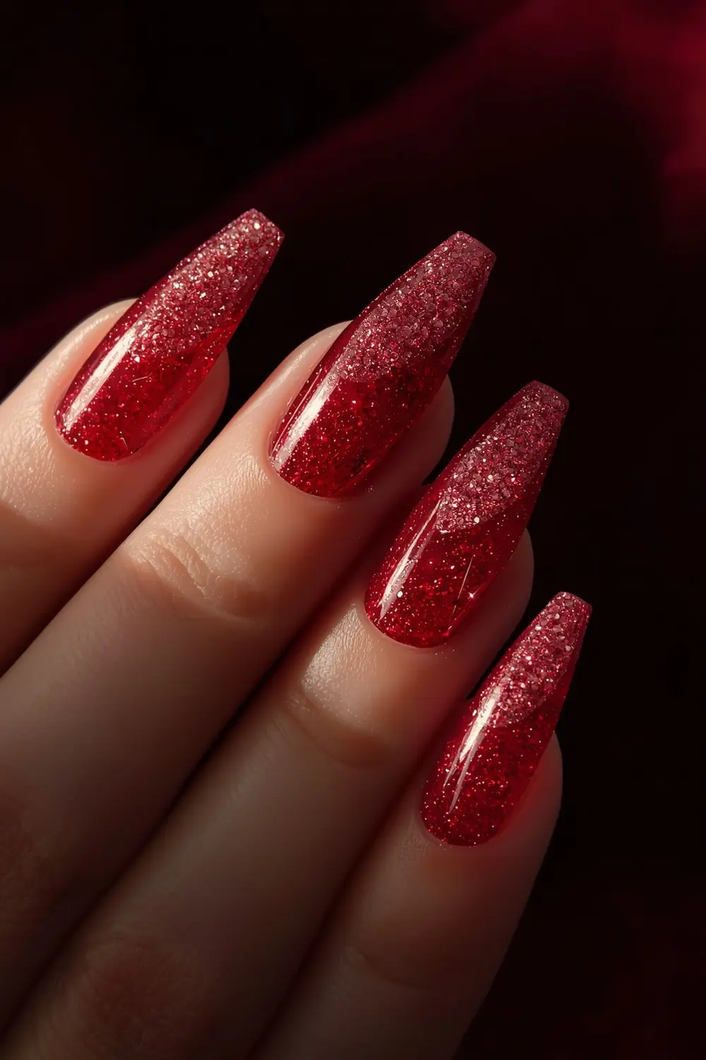Sparkling Cherry Jubilee Glitter Fade